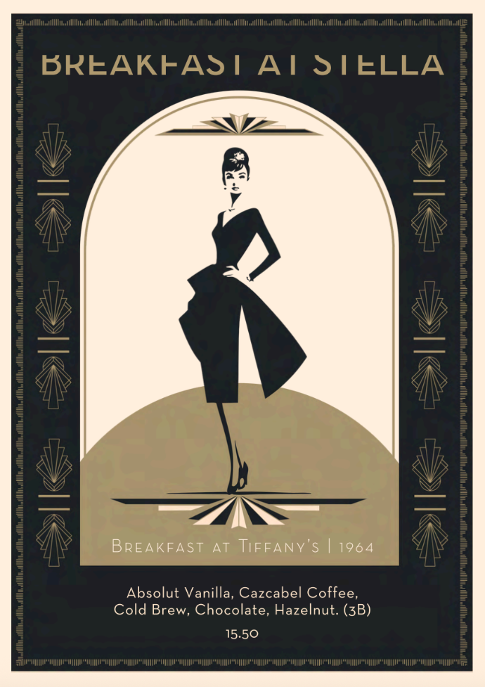 Stella Cocktail Club Menu