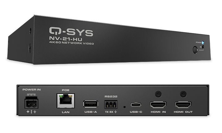 QSC QSYS NV-21-HU 1x1 HDMI + USBC TX/RX VIDEO Encoder/Decoder